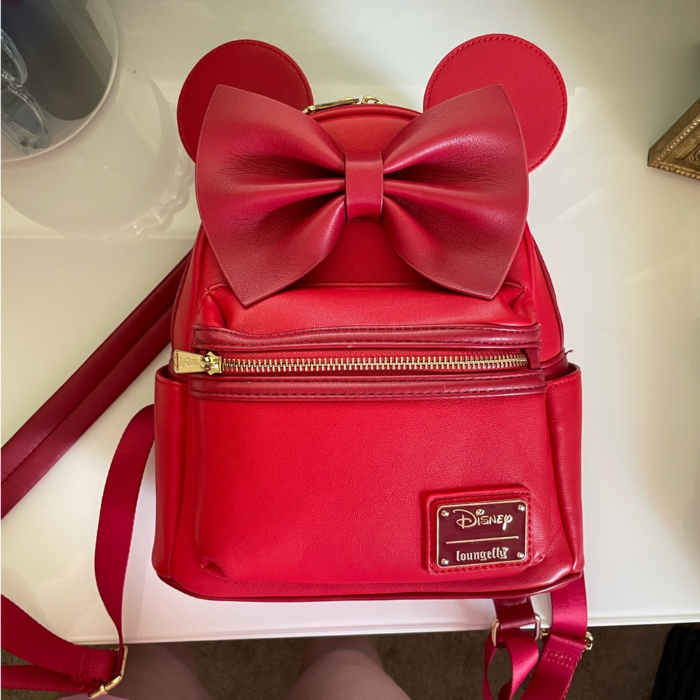 Loungefly Red Disney Backpack with Bow